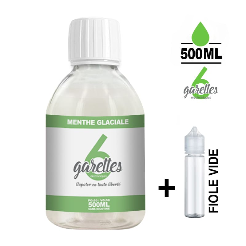 E-liquide menthe glaciale 500ml 6GARETTES