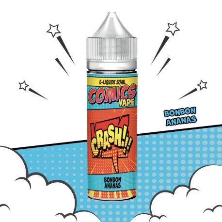 e liquide bonbon ananas crash 50 ml comics vape