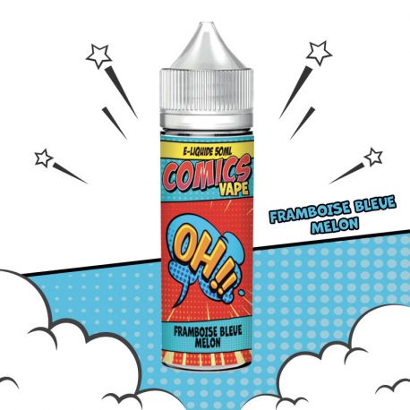 e liquide framboise bleue melon oh 50 ml comics vape