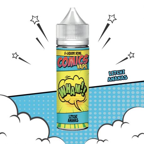 e liquide litchi ananas 50 ml comics vape