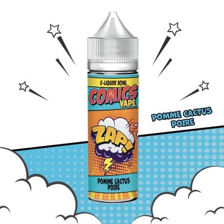 e liquide pomme cactus poire zap 50 ml comics vape