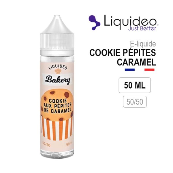 Eliquide Liquideo 50ml cookie pepite caramel