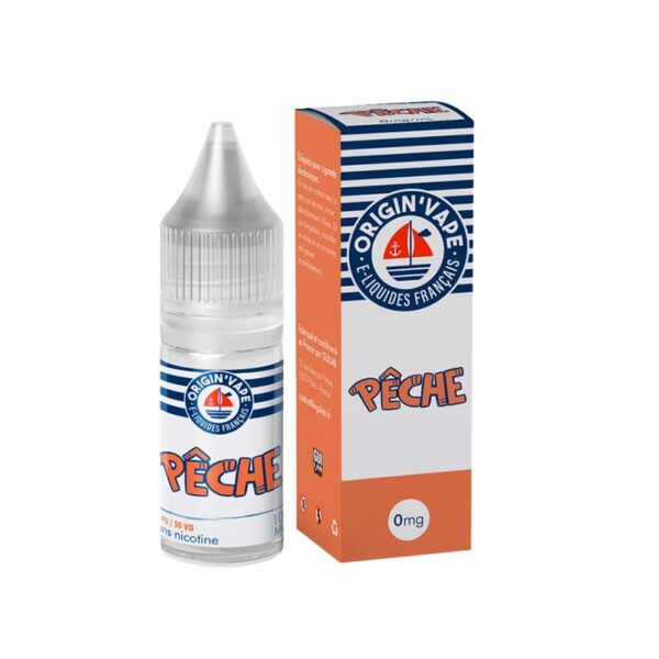 Eliquide origin vape 10ml peche