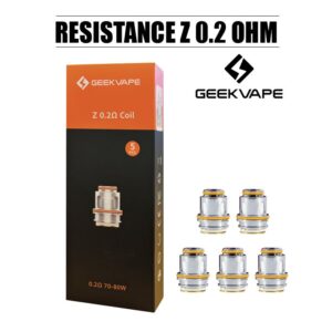 pack 5 resistances z serie geekvape 0.2 ohm