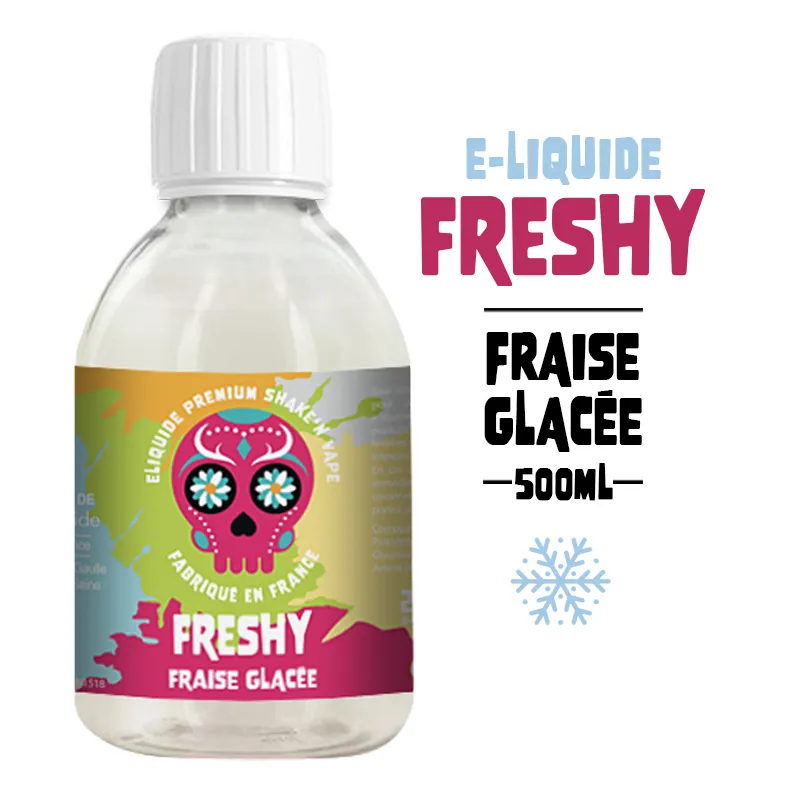 E-liquide 500ml Fraise glacée - Freshy