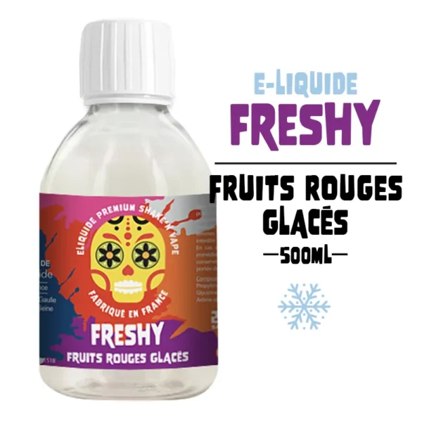 E-liquide 500ml Fruits rouges glacés Freshy