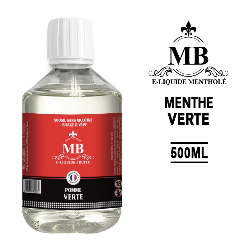E-liquide 500ml Menthe Verte - MB