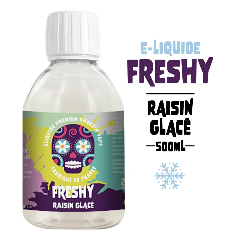E-liquide 500ml Raisin glacé Freshy