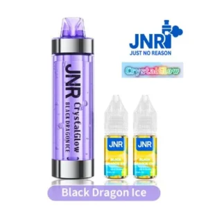 puff jnr rechargeable crystal glow 33k Dragon Noir Glacé