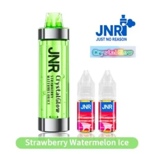 puff jnr rechargeable crystal glow 33k fraise et pastèque glacée